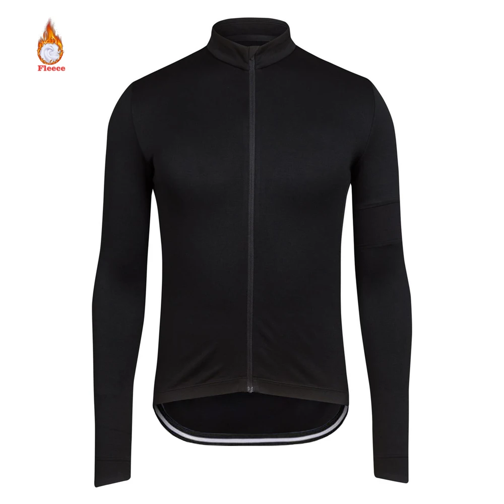 Fleece jersey Pro Зимняя Теплая Флисовая велосипедная майка Ropa Ciclismo Mtb с длинным рукавом мужская одежда для велосипеда многоцветная стильная одежда - Цвет: Fleece jersey