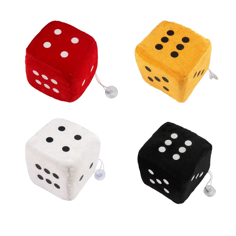 

10cm Pet Dog Plush Dice Toy Food Dispenser Treat Puzzle Toy For Puppy Dog Intelligence Training Toy Food Leaking Playing Plush