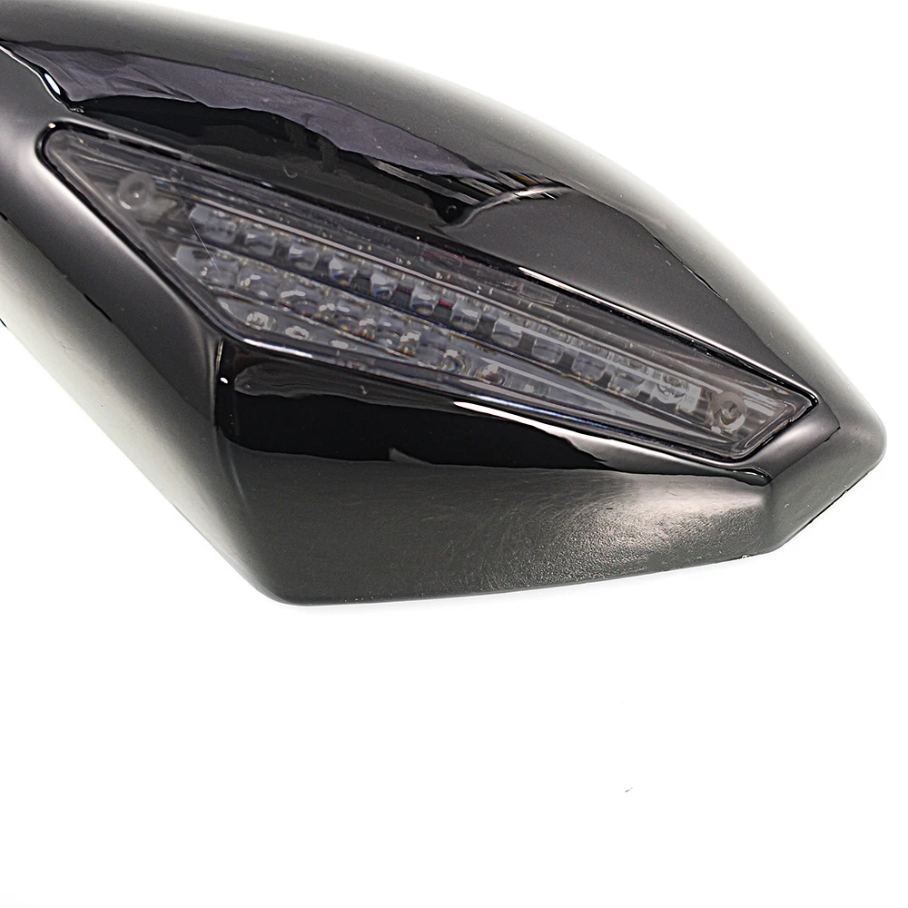 Мотоциклетное универсальное зеркало заднего вида с поворотниками встроенными