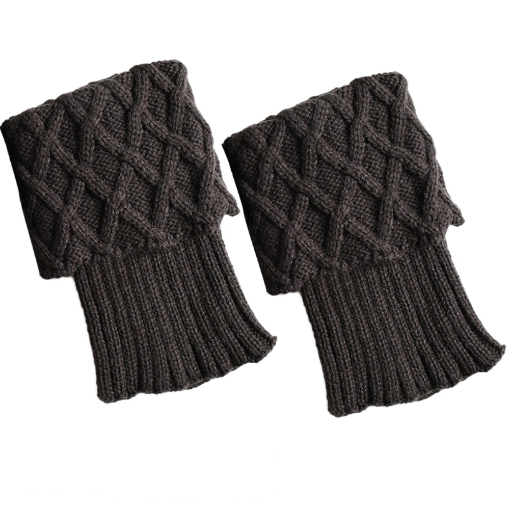 Женские зимние вязаные гетры однотонные носки верхние манжеты Polainas Calcetines Mujer