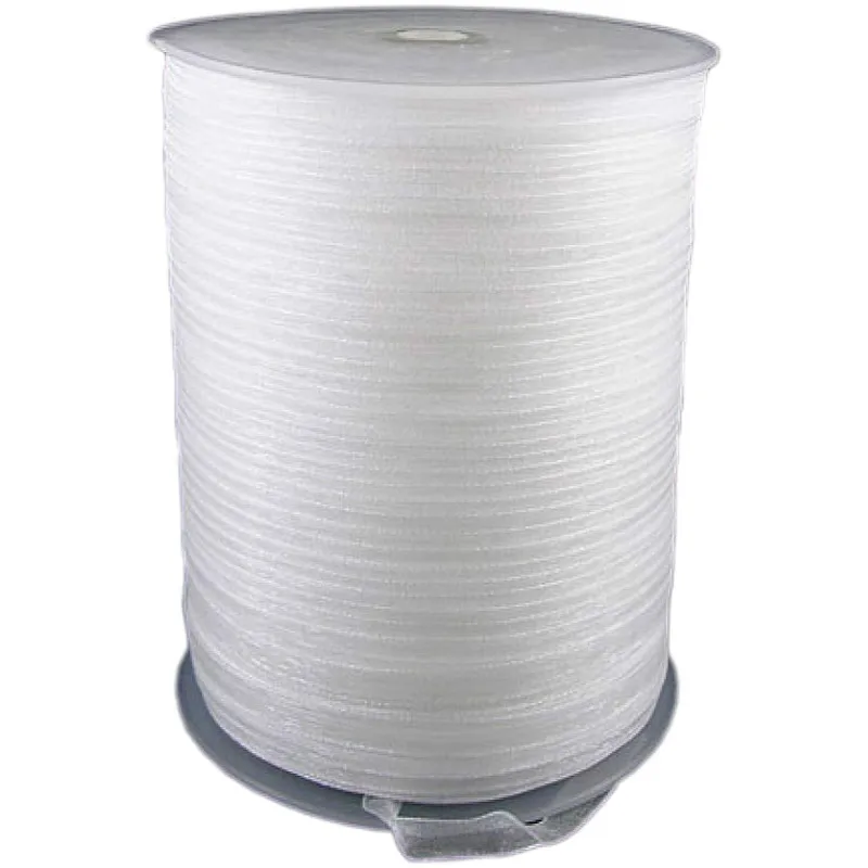 White Pandahall лента из органзы, галлония, белый, черный, 1/"(3 мм); 1000 ярдов/рулон(914,4 м/рулон - Цвет: White