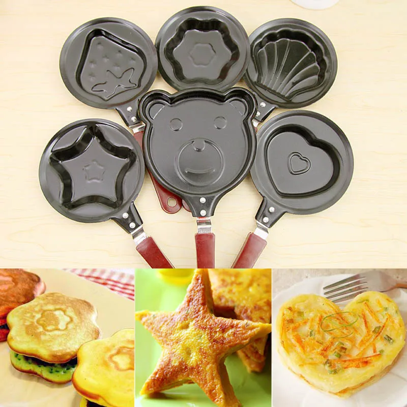 

New Cute Nonstick Egg Mould Pans Cooking Tools Mini Kitchen Accessoories Breakfast Egg Frying Pans Cute Shaped 1 PC