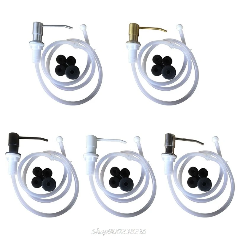 

1Set Stainless Steel Liquid Soap Dispenser Built-in Lotion Pump Extension Tube for Home Bathroom Kitchen Sink Au04 20 Dropship