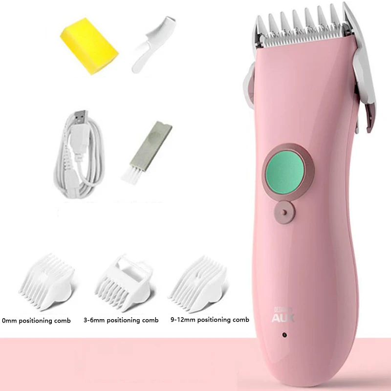 

Electric Waterproof Hair Clipper USB Rechargeable cute pink Haircut Shaving Machine Quiet Trimmer Child Silent Cutting Machine