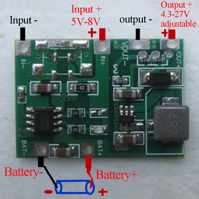 Новое поступление USB литиевая Lipo 18650 Батарея 3 7 V 4 2 до 5V 9V 12V 24V Повышающий Модуль |
