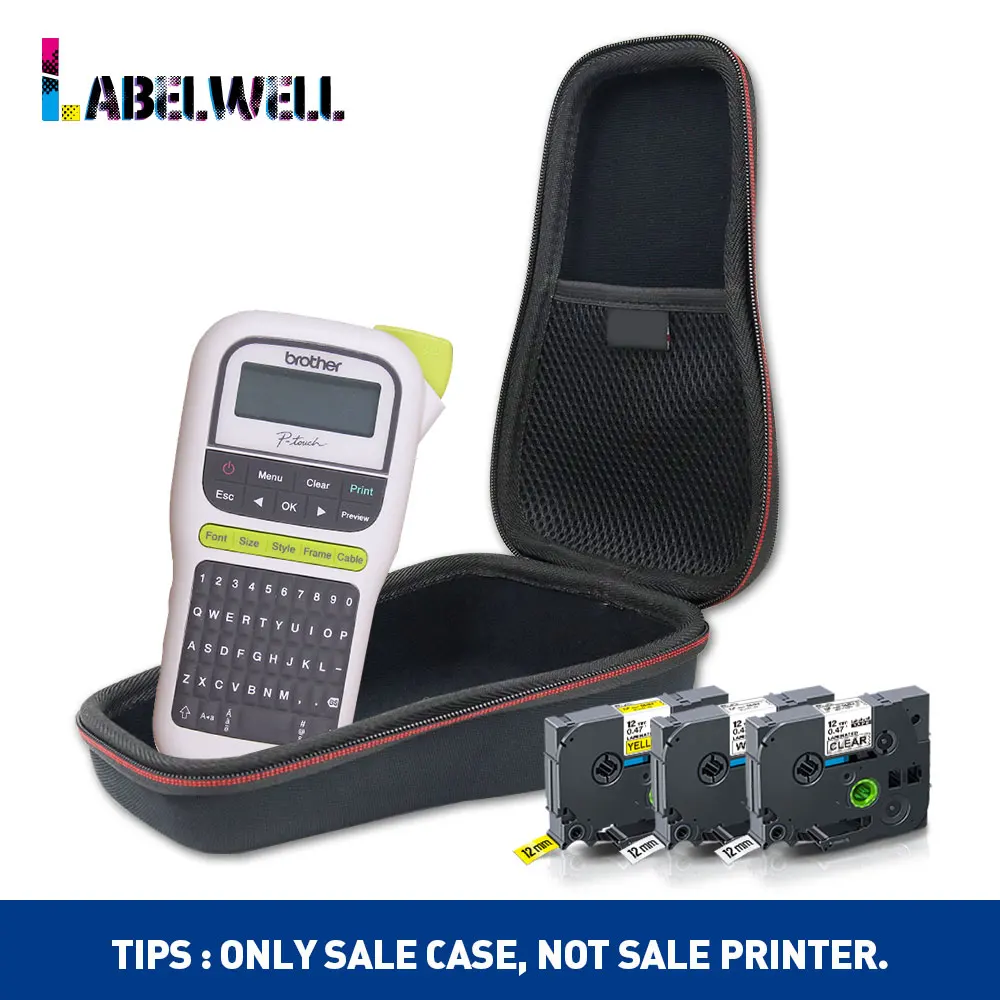 Labelwell EVA Жесткий Чехол подходит для Brother PT H110 PTH110 231 этикеток дорожная сумка