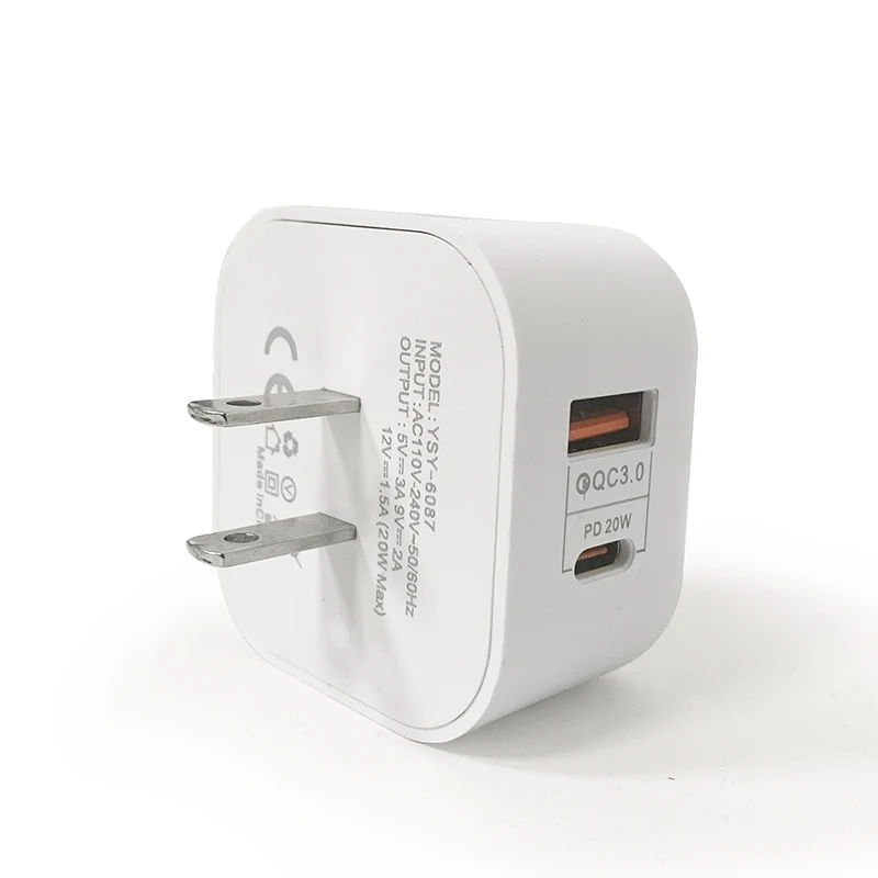

New design Wholesale Fast Charging For Apple Iphone 12 Pd Wall Charger Travel Pd 20W 3.0 Adaptor Charger on android phone