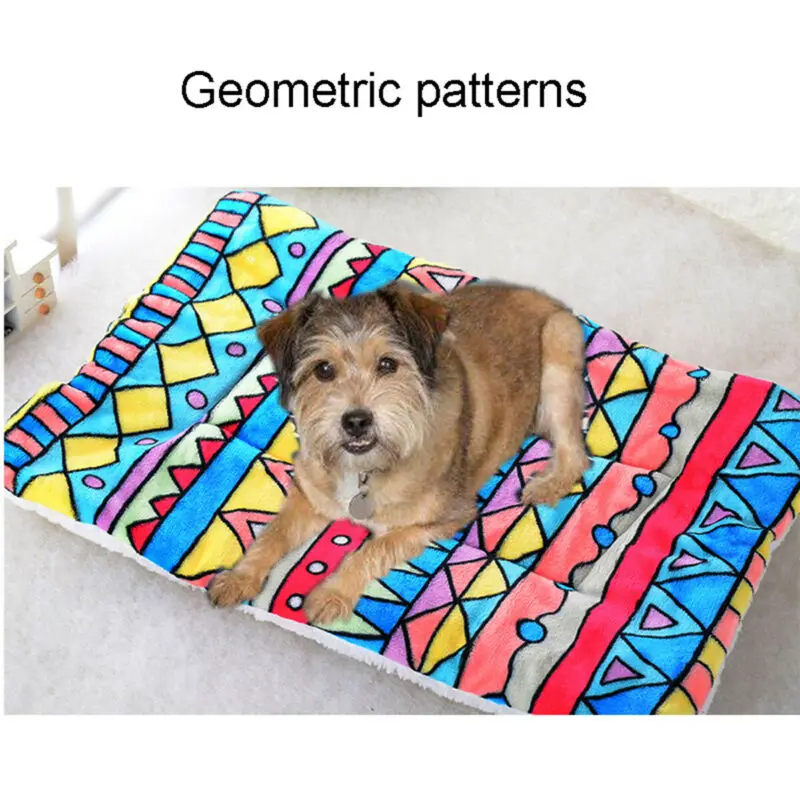 Зимняя мягкая фланелевая хлопковая подстилка подушка для питомца собаки кошки