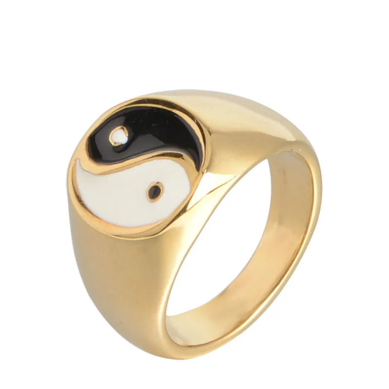 Оптовая продажа ювелирных изделий Taoist Bagua Yin Yang Tai Chi мужское кольцо кольца в