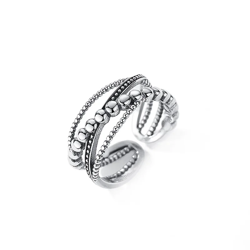 Женское Винтажное кольцо из серебра 925 пробы регулируемого размера|Кольца| |