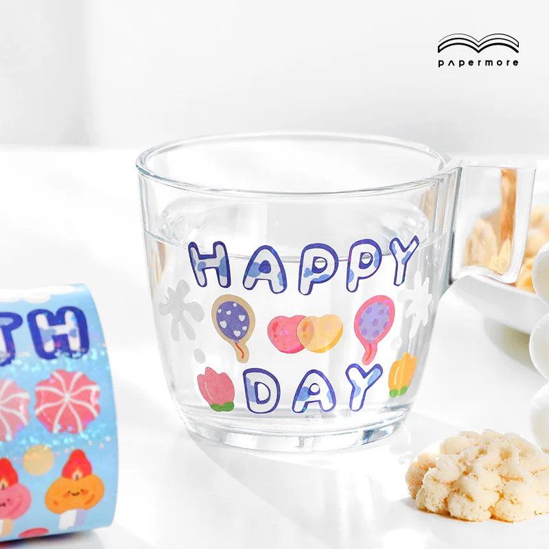 Стикеры &quotДень рождения&quot Воздушные шары декоративные бумажные наклейки