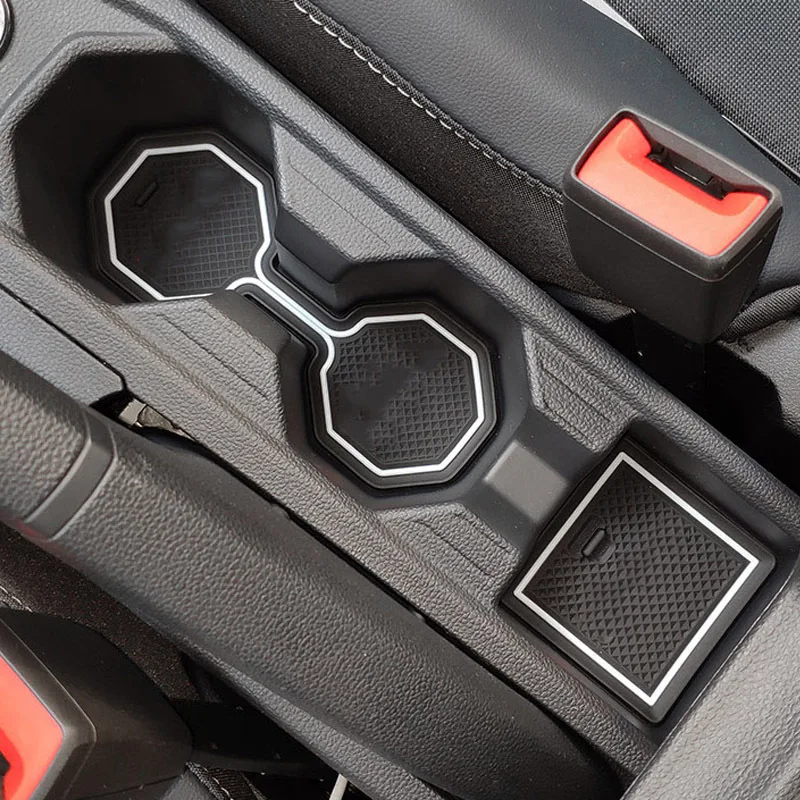 Противоскользящий резиновый коврик для двери, коврик для VW POLO MK6 VW, аксессуары, автомобильные наклейки, коврик для телефона