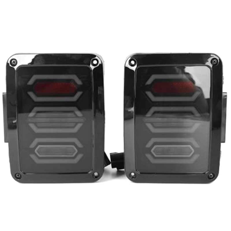 

LED Tail Light Smoke Lens Brake Rear Reverse Turn Signal Lamp Pair for Jeep Wrangler Car Taillight Reversing Brake Light