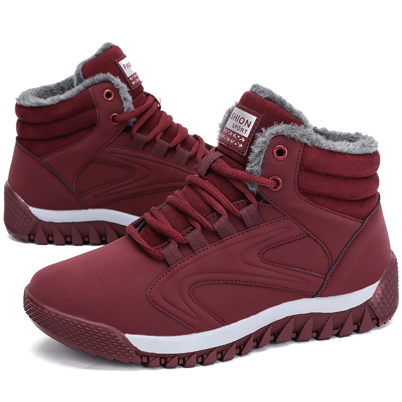 Новинка 2019 года модные теплые мужские зимние ботинки на меху Мужская обувь