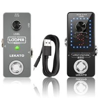 lekato looper guitar pedal loop record 40 mins loop electric guitar effect pedal true bypass 9 slot wave looping fs guitar part