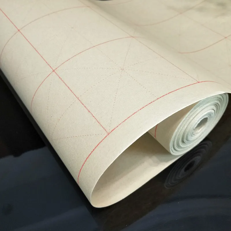 Рисовая бумага для каллиграфии наполовину созревшая длинная Xuan с решетками