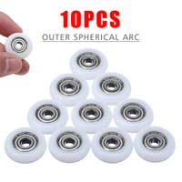 10pcs high carbon steel pulley ball bearings 5237mm new nylon plastic carbon steel pulley wheels groove ball bearings