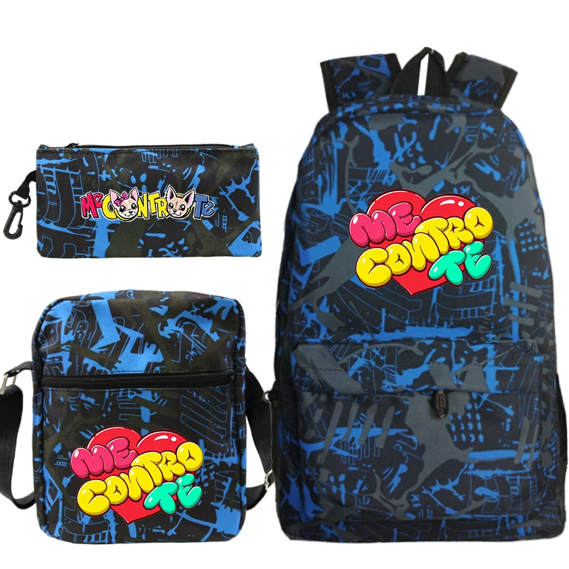 

3 Pcs Me Contro Te Backpack Men Women Fashion Backpack Teenage Boys Girls School Bags Travel Backpack