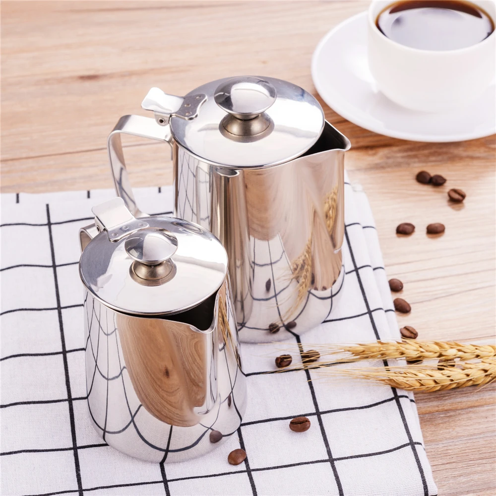 Кувшин для вспенивания молока из нержавеющей стали 304 полированный молочный