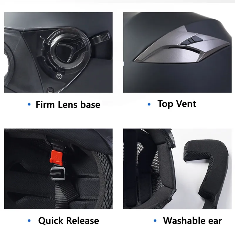 Профессиональные мотоциклетные винтажные шлемы с двойными стеклами для скутера