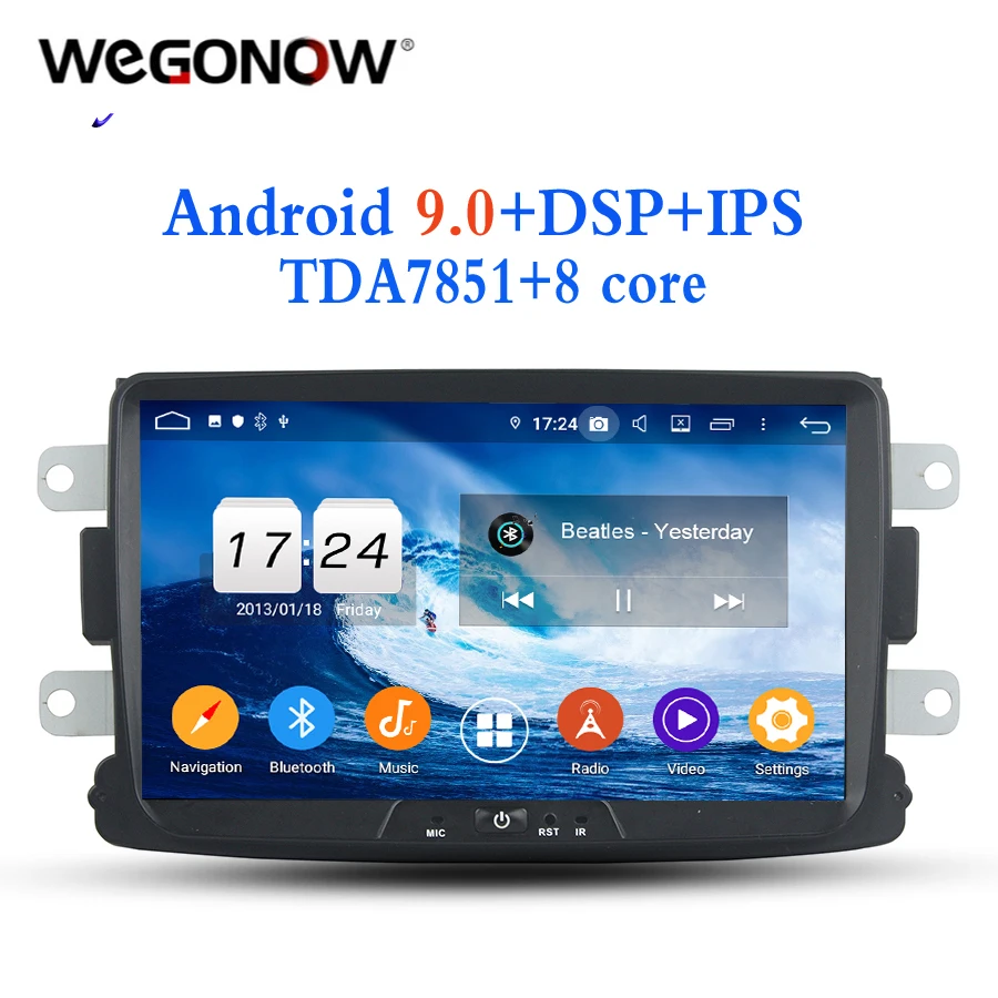 1din Android 9 0 8 Core 4 Гб ОЗУ для Renault Duster 2014 2015 2016 автомобильный dvd плеер gps ГЛОНАСС карта