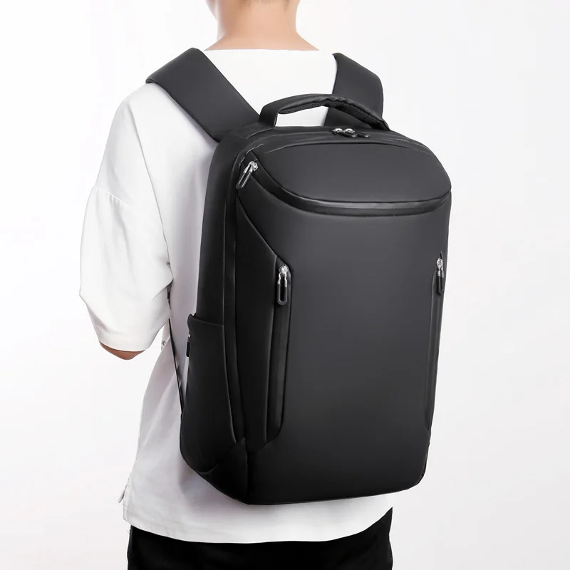 

Zebella Men Backpack Travel Bag Capacity Black USB Charging Bags For Business Men Black Waterproof Boys Students School Bags