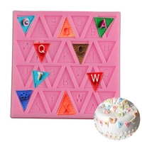 flag design alphabet letters silicone mold party cupcake fondant cake diy decorating tools candy chocolate gumpaste moulds