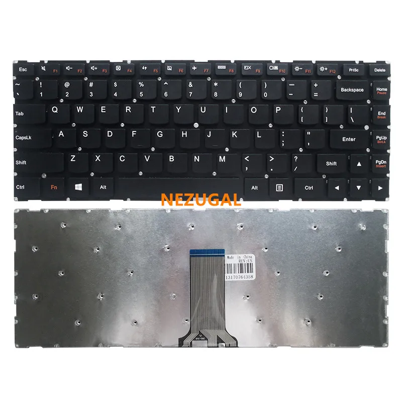 

Новая клавиатура для ноутбука Lenovo Ideapad 100S-14IBR 300S-14ISK 300S-14ISK 500S-14ISK, клавиатура для США без рамки и подсветки