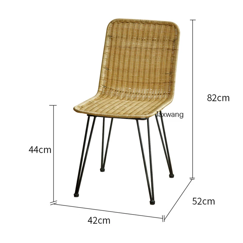 

Modern Dining Chairs Simple Wicker Chair Small Home Creative Backrest Designer Ins Cute Bedroom Lounge Chair Single Dining Chair