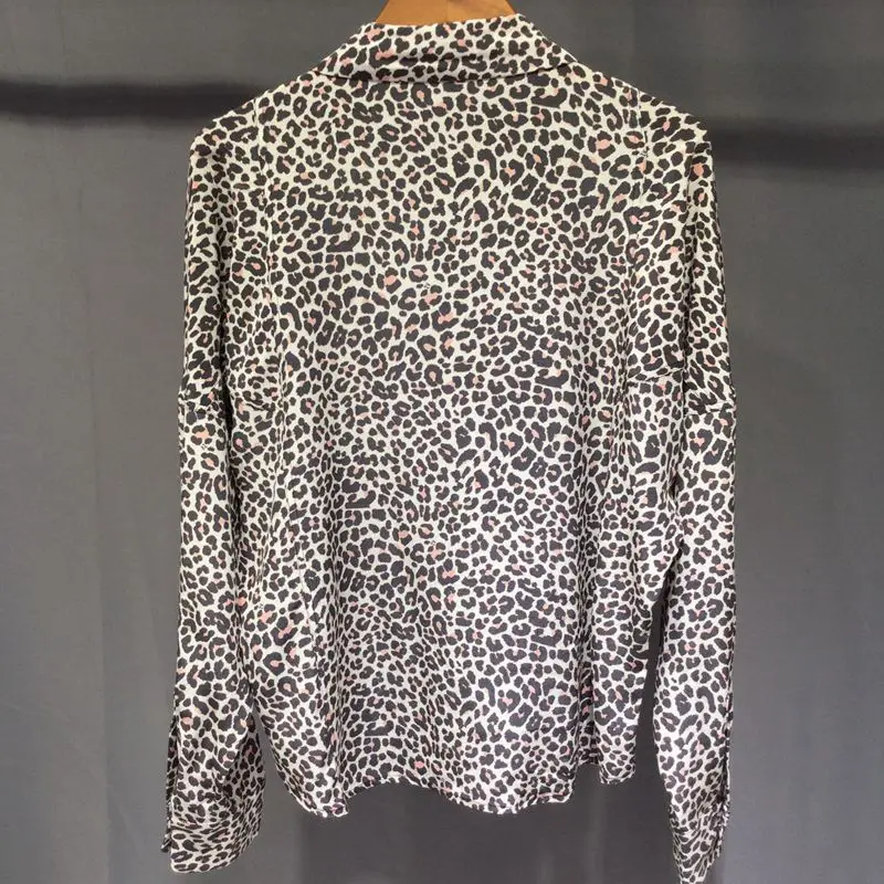 

Spring Women's Leopard Print Viscose Shirt Ladies Printed Fashion Blouse