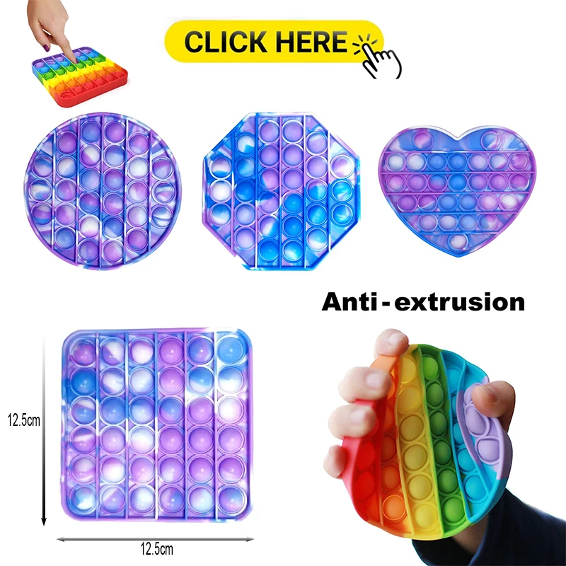 

Squishy Fidget Hand Finger Toys For Children Push Pop Bubble Fidget Sensory Toy Adult Stress Relief Pop Autisim Game Juguetes