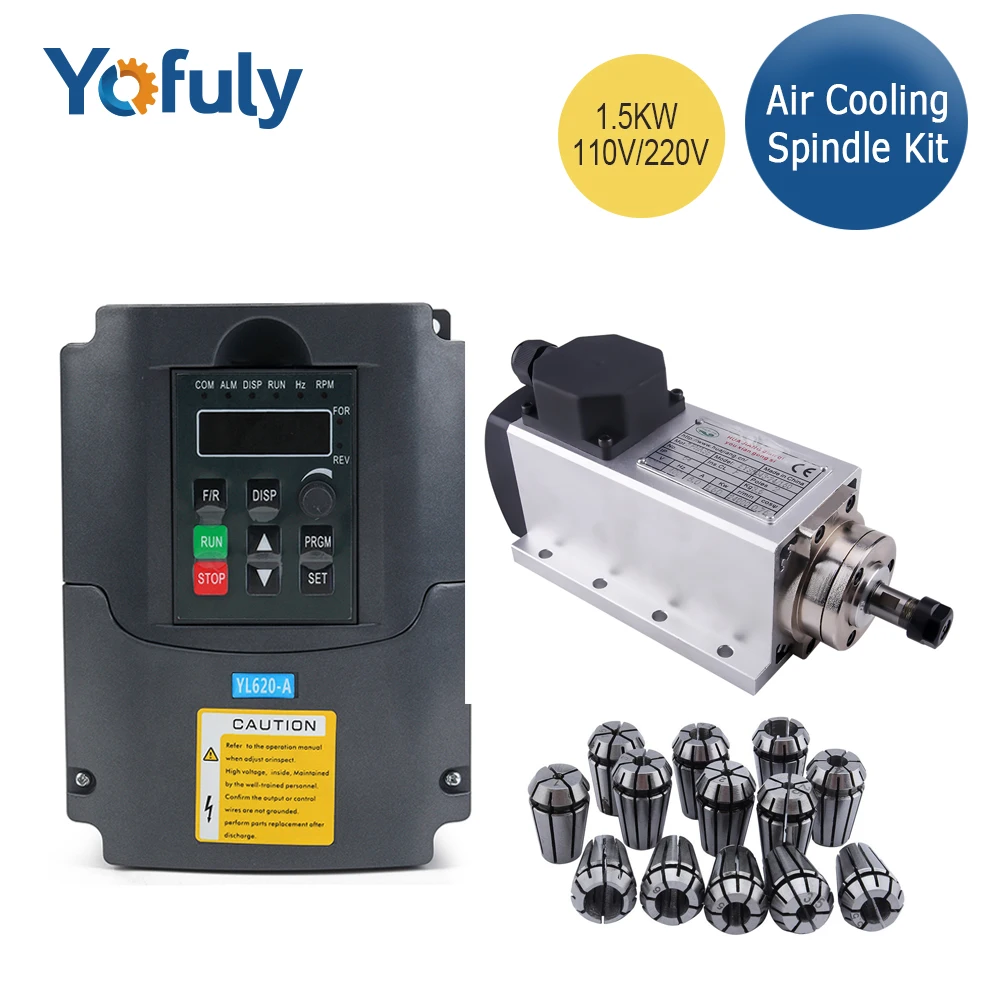 Квадратный электродвигатель шпинделя с воздушным охлаждением ЧПУ 220 кВт 110 В/В