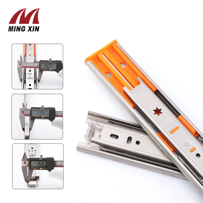 Выдвижные ящики 10 22 дюйма из нержавеющей стали бесшумная Подушка буфер мягкое