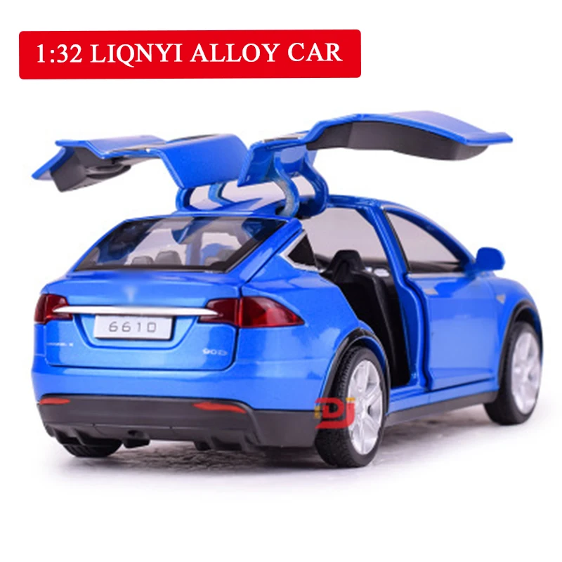 Хит продаж 1:32 Сплав Tesla MODELX90 металлическая игрушка автомобиль вернуть мощность
