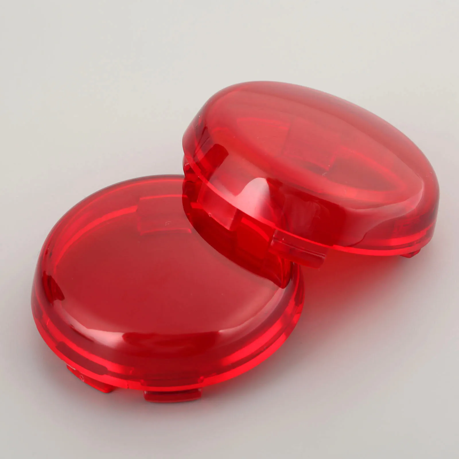 

2Pcs Motorcycle Turn Signal Light Lens Cover For Dyna Softail Sportster XL883 48 Electra Glide 1986-2015 Plastic Red