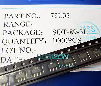20 шт. 7805 78L05 L78L05 регулятор напряжения 5В 100mA SOT-89 SMD | Электроника