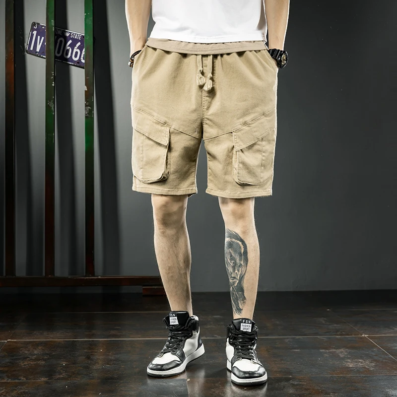 

Men'S SHORTS Cargo 2021 Summer Casual Bigger Pocket Classic 95% Cotton Brand Male Short Pants Trouers