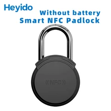 Candado inteligente NFC para teléfono móvil, candado de puerta con tarjeta sin llave, fuente de alimentación inversa NFC