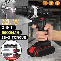 blmiatko 2 speed 3 in 1 cordless electric drill screwdriver 253 turque wireless power driver tools with 2 x 21v 6000mah battery