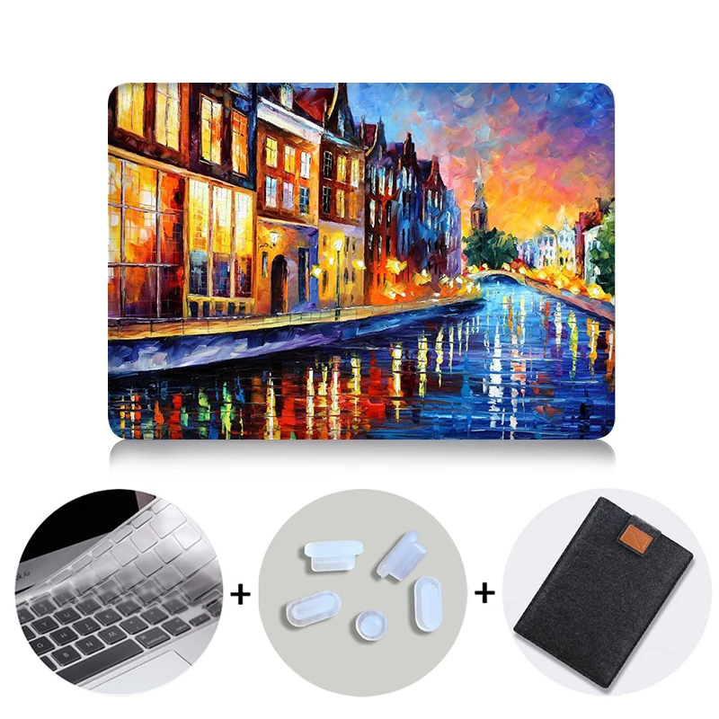 Природа Масляной Живописи Прозрачный Кристалл Для Apple Mac Macbook Pro 15 Крышка случая Macbook Pro 13 15 Дюймов С Retina Display A1502 - Цвет: MB16
