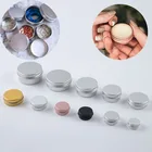 50 шт. 5g 10g 1 5g, 20 г, 30 г, 50 г, 60 г пустые металлические алюминиевых банок консервные банки с резьбой Топ круглые свечи специй уход за кожей лица крем банки уплотнение крышки контейнеров