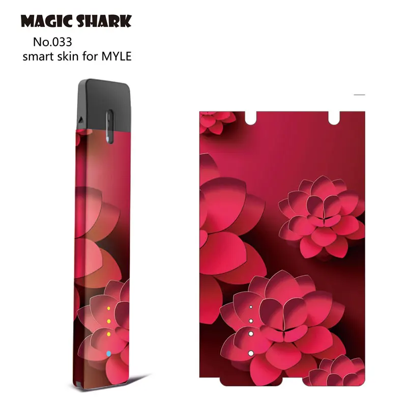 Чехол пленка Magic Shark Flower Wings Spider Man Star Space Skull 2.5D стерео наклейка для Myle Vape 027