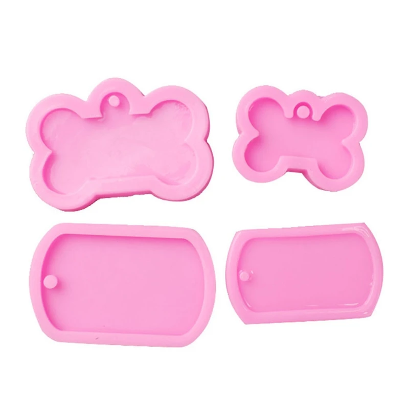 

N7MF 4 шт. собака теги эпоксидная смола, форма "сделай сам", ремесла, ювелирные изделия, ожерелье серьги инструмент для литья подвесной силиконо...