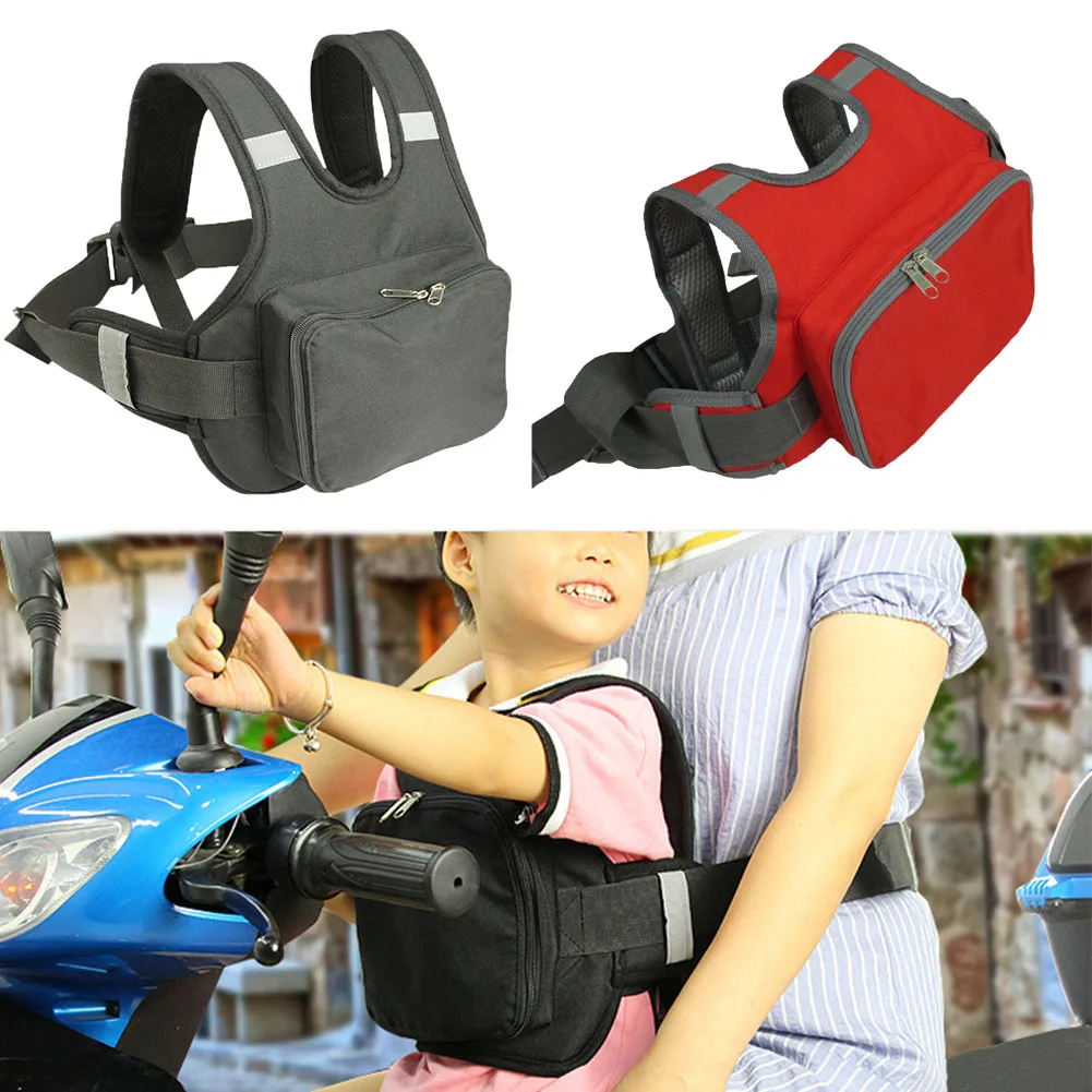 

Adjustable Harness Universal Grab Outdoor Cycling Protective Reflective Strip Motorcycle Seat Safety Belt Portable Child Kid