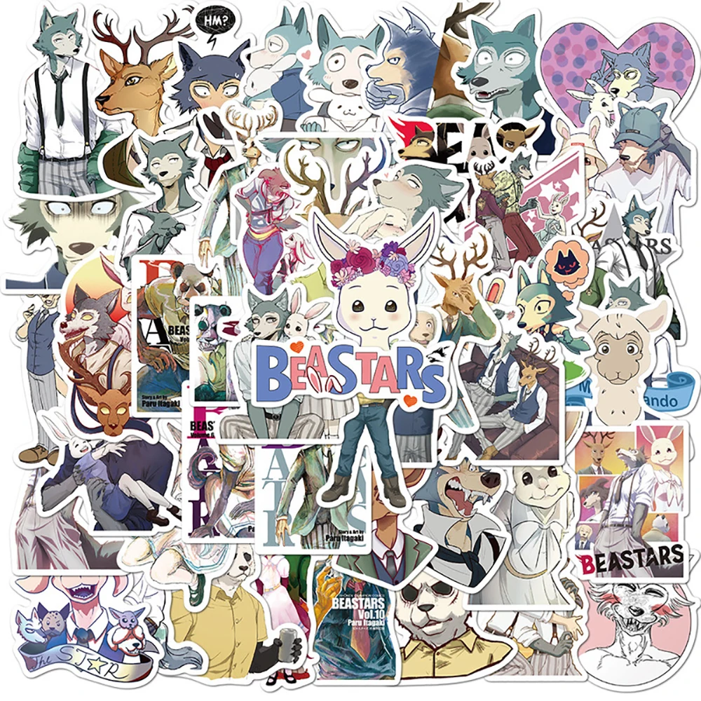 

10/30/50PCS BEASTARS Anime Stickers DIY Skateboard Laptop Motorcycle Laptop Luggage Classic Toy Cartoon Sticker Decals Kid Toys