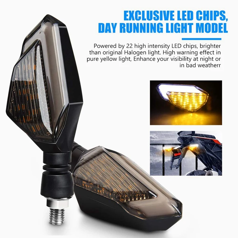 Мотоциклетные поворотные сигнальные огни Универсальный светодиодный передний