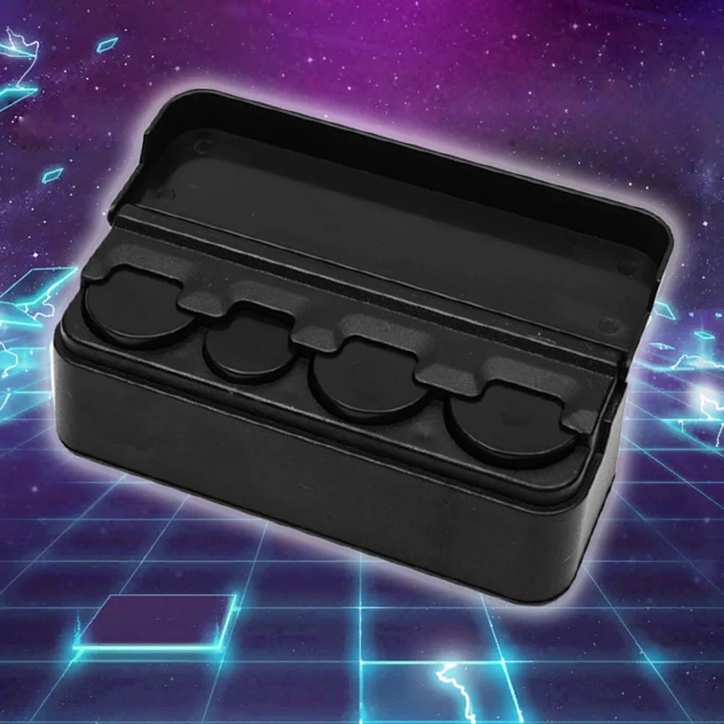 

Black Car Coin Holder Plastic Coin Case Storage Box Holder Container Car Auto Interior