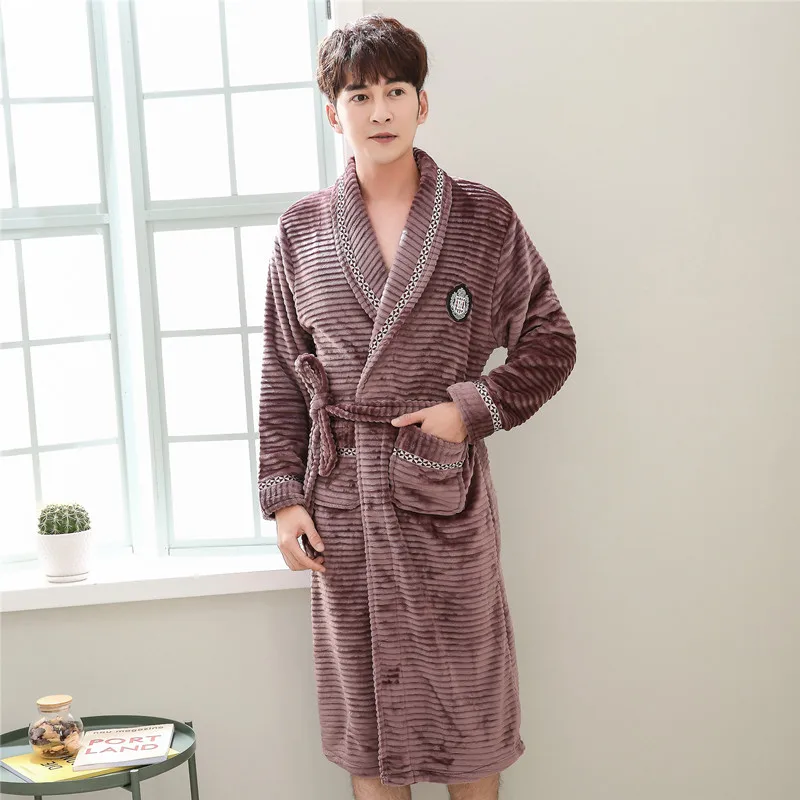 JRMISSLI зимний халат мужской пижама банный японские кимоно мужские homme фланелевый