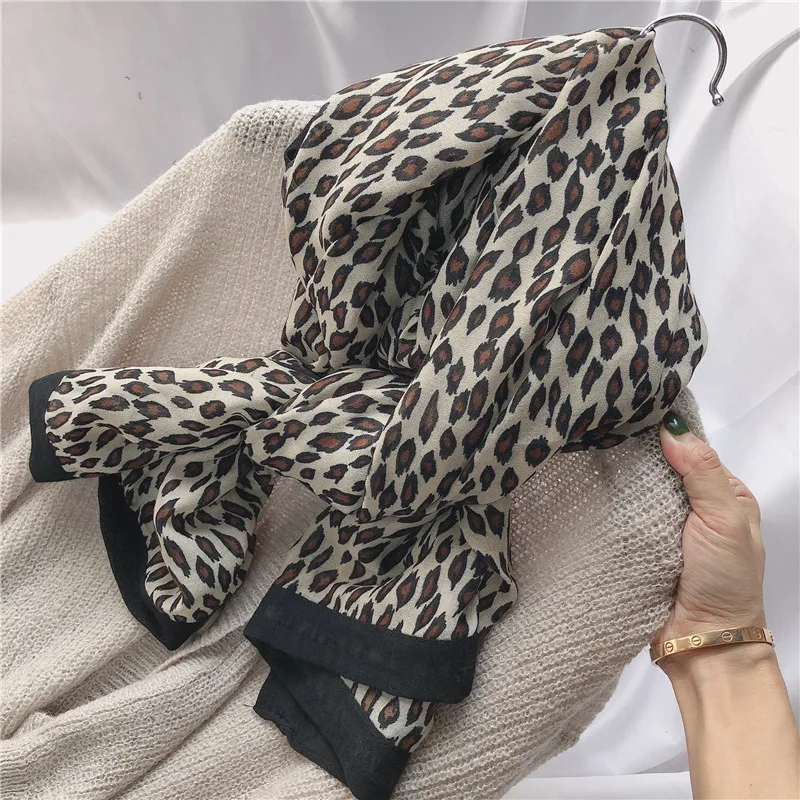 2019 Модные женские шали с леопардовым принтом высокое качество модные для женщин