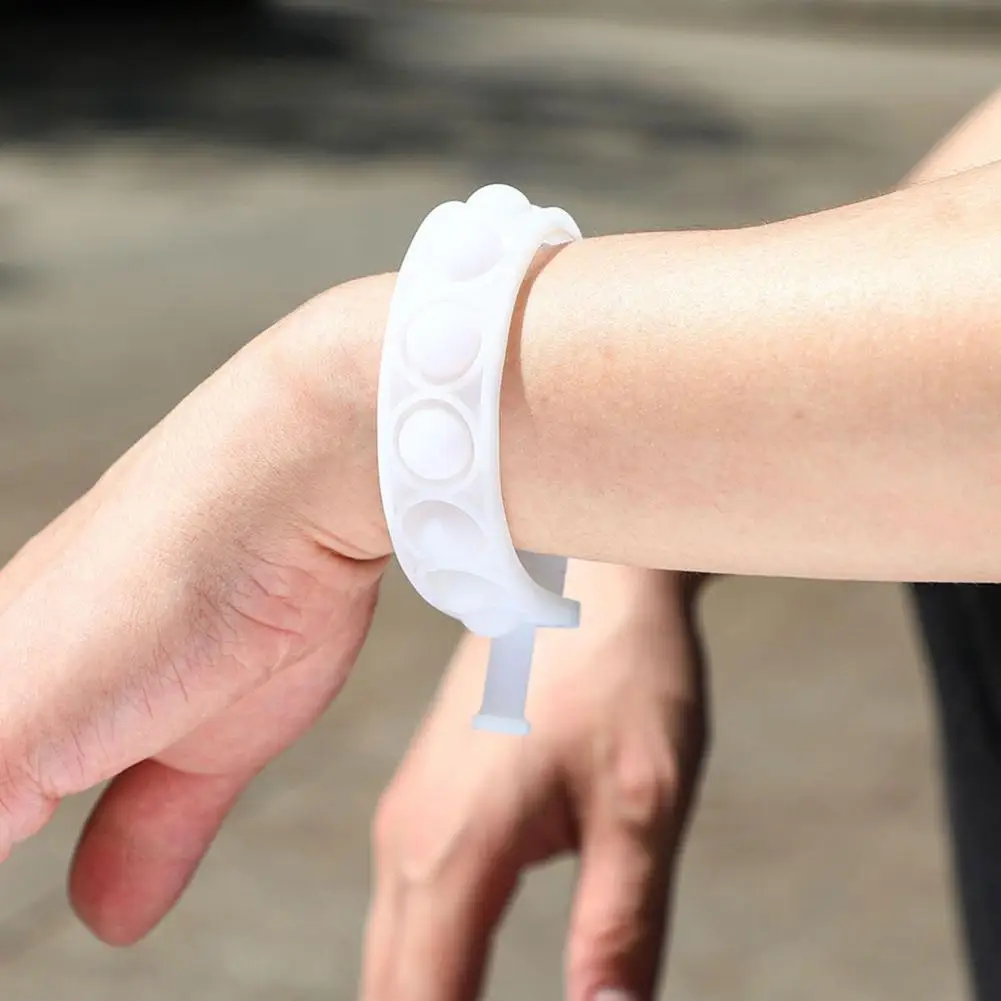 Игрушки антистресс сенсорный мини браслет с пузырьками фигурка простыми